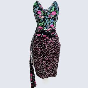 Vintage Ungaro Fuscia floral dress